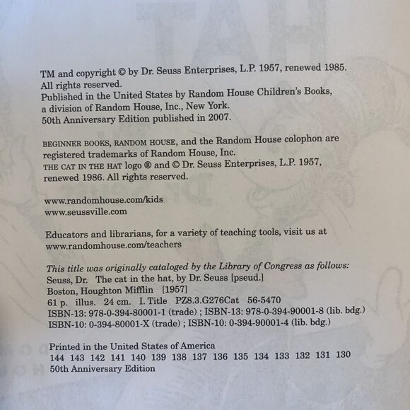 Dr. Seuss Classic Childrens Book Set The Cat One Fish Share Me - Picture 7 of 8